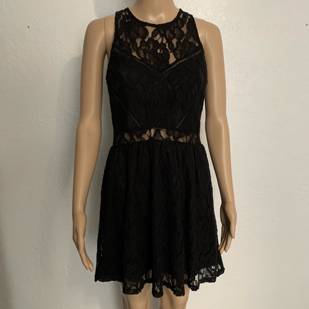Woman’s Black Lace Dress